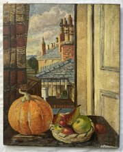M.S. Thomson Still Life In Window 1940s          