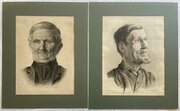 Pencil Studies Of Old Men For ESK C.1900