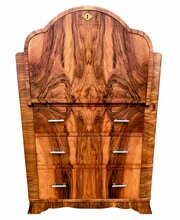 Art Deco Burl Walnut Cloud Shaped Writing Desk