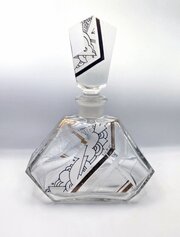 Art Deco Cut Glass Glass Perfume Bottle C1930