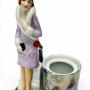 Art Deco Flapper Girl Figurine Powder Box