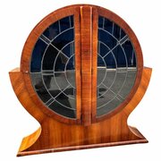 Art Deco Impressive Walnut Display Cabinet
