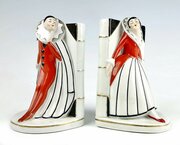 Art Deco Pair Of Ceramic Bookends