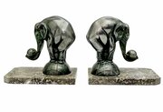 Art Deco Pair Of Elephant Bookends, French, C1930
