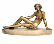 Art Deco Spelter Figurine By Josef Lorenzl, C1930