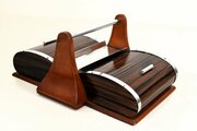 Art Deco Walnut Roll Top Cigar Cady, French C1930