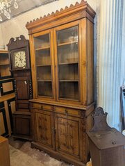 Late Victorian Edwards & Roberts Oak Bookcase