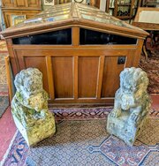 Pair Of Carved Stone Guardian Lions (Foo Dogs)
