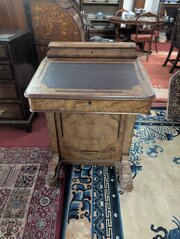 Victorian Burr Walnut Davenport Desk 