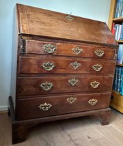 Early Georgian Faded Mahogany Bureau.