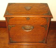 Lovely Edwardian Oak Stationery Cabinet. 