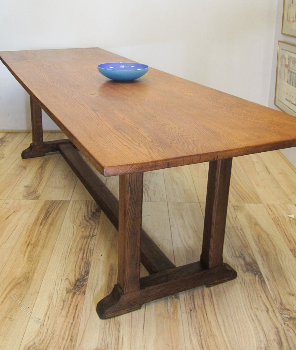 8ft Heals Oak Refectory Table Antiques Atlas