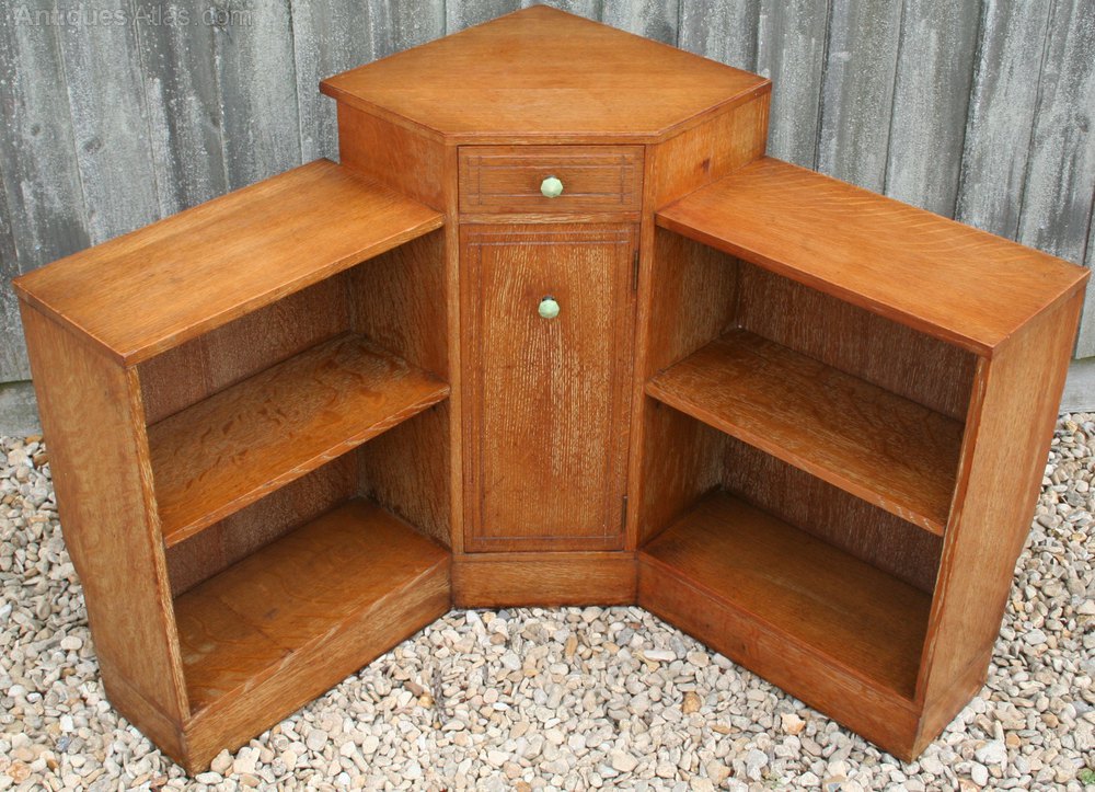 Heals Limed Oak Corner Bookcase Antiques Atlas