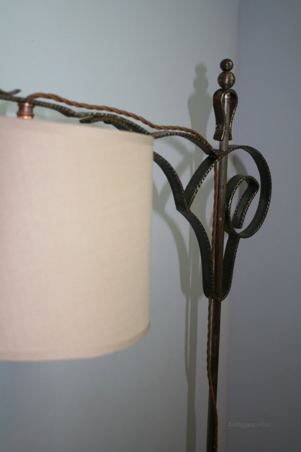 Antiques Atlas - Vintage Wrought Iron Floor Lamp