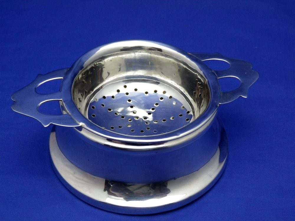Antiques Atlas 1913 Antique Sterling Silver Tea Strainer & Stand