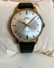1960s Limit Mens Dress Watch 17 Jewel Swiss Made
