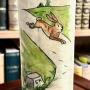 Hand Painted Vellum Binding Fables De La Fontaine