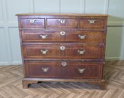 18th century inlaid walnut chest of drawers 18th Century Inlaid Walnut Chest of Drawers