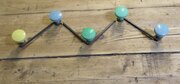 1950s Retro Style French Black W Coat Hooks