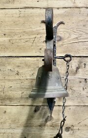 19th Century Bronze Alpine Front Door Bell   
