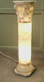 19th Century French Marble Illuminated Torchere 