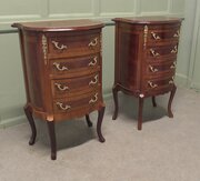 2 LouisXV Style Bow Front Chest Of Drawers