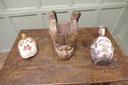 3 Carved Wooden Ceremonial Masks 