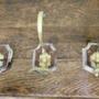 3 French Artisan Made Brass Coat Hooks