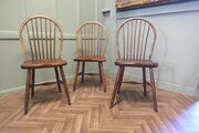 3 Hand Made County Kitchen Chairs 