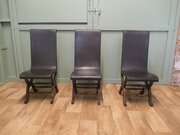 3 Mid Century Leather Chairs By Pierre Lottier 