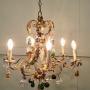 6 Arm Crystal Chandelier Hung with Coloured Fruits