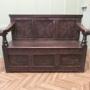 A 17th Century High Back Oak Box Settle   