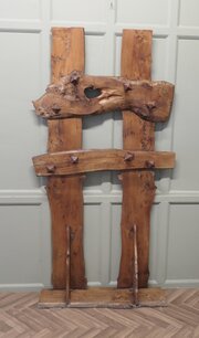 A Carved Live Edge Hall Coat Stand