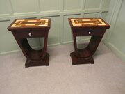 A Exceptional Pair Of Art Deco Design Side Tables