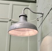  A Large Grey Metal Industrial Wall Light