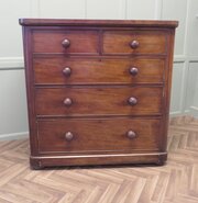 A Large Victorian Mahogany Chest Of Drawers 