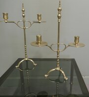 A Pair Of Arts And Crafts Adjustable Brass Student