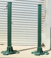 A Pair Of Edwardian Metal Tennis Court Net Posts