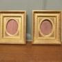 A Pair of French 19th Century Gold Leaf Miniature Frames