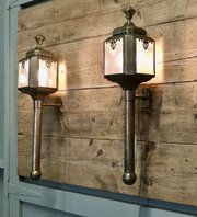 A Pair Of French Brass Carriage Lamps