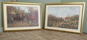A Pair Of Large Coloured Hunting Prints 