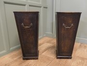 A Pair Of Mid Century Square Hotel Stick Stands 