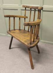 A Primitive 18th Century Country Comb Back Armchai