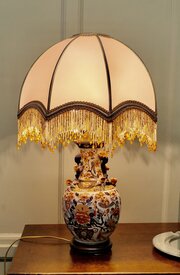 A Very Lovely Famille Rose Vase Lamp 