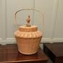 An Oriental Bamboo Chicken Basket or Shopping Bask