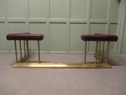 Art Deco Brass Club Fender, Fireside Bench