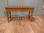 Arts And Crafts Golden Oak Luggage Rack, Suitcase 