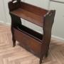 Arts and Crafts Open Front Oak Bookcase & Mag Rack