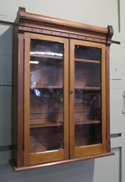 Arts And Crafts Wall Hanging Glazed Cupboard, 