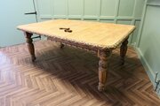 bleached oak gothic style extending dining table Bleached Oak Gothic Style Extending Dining Table
